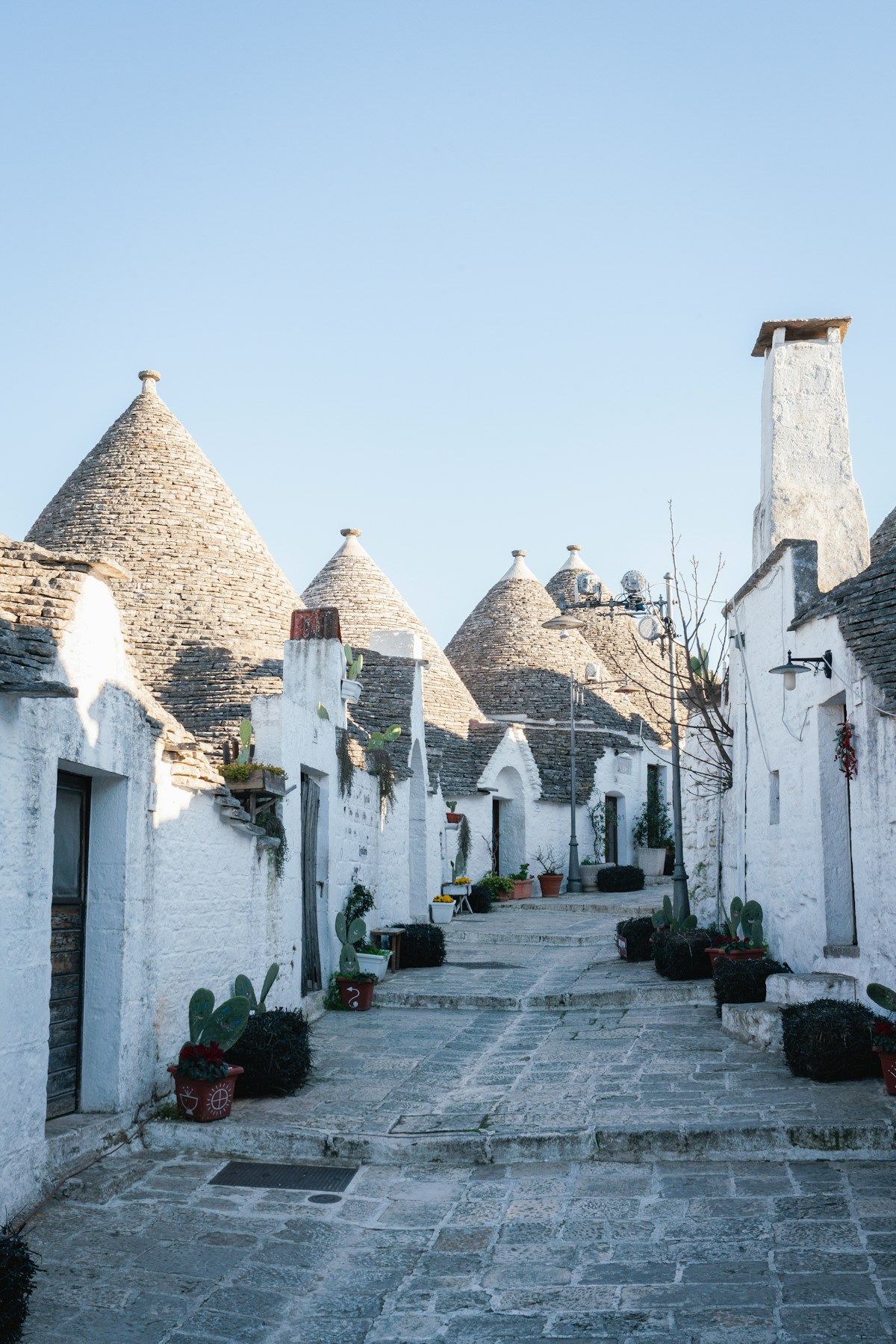 Trulli houses in Alberobello, the iconic whitewashed stone huts of Puglia