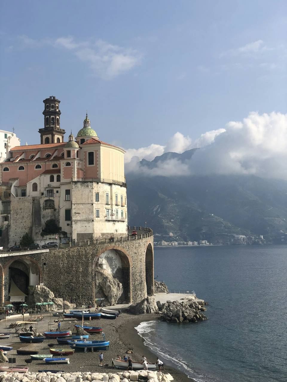 Amalfi Coast boat tour with colourful cliffside villages and turquoise Mediterranean water