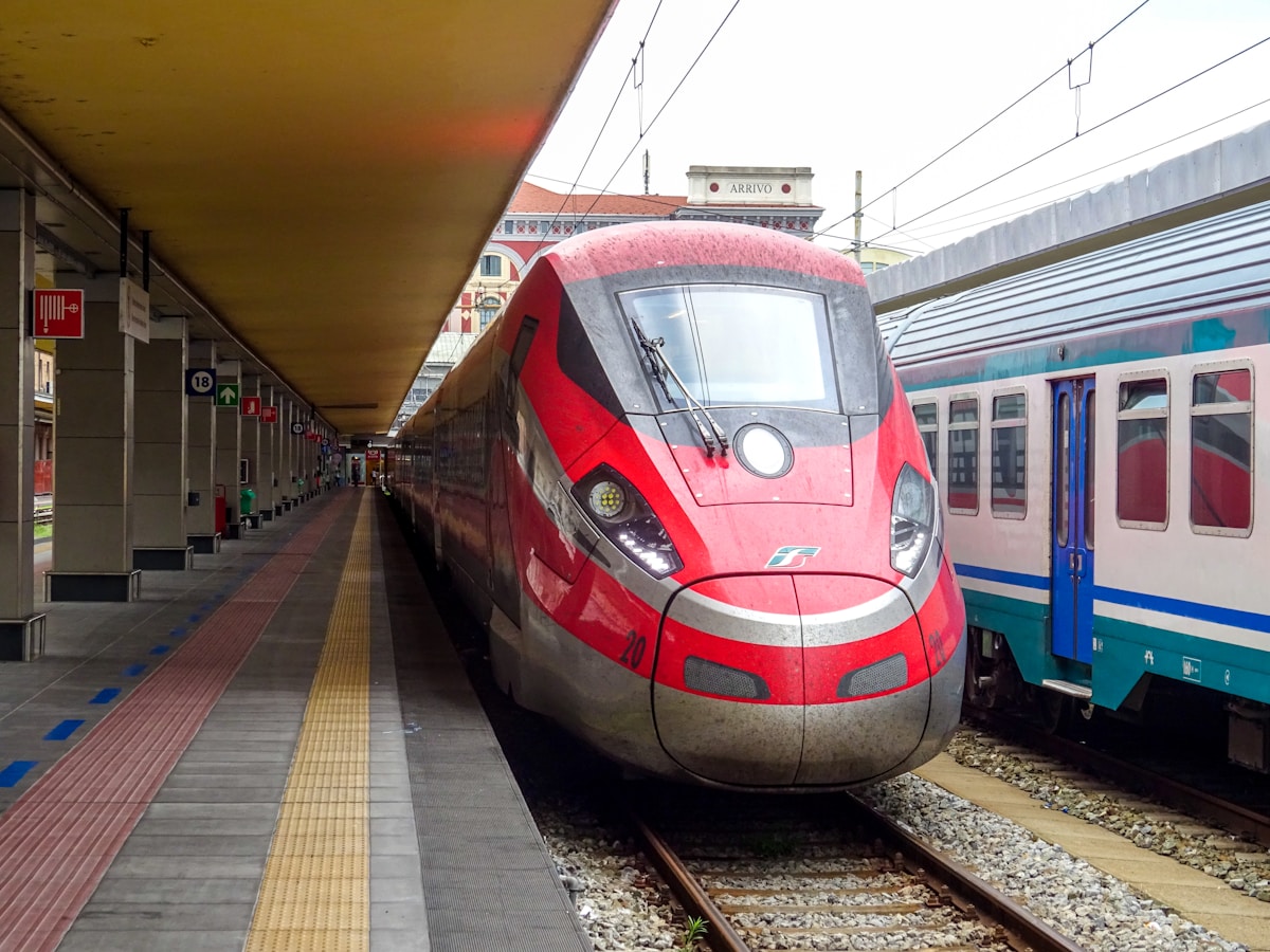 Train at Verona Porta Nuova station, Italy rail network