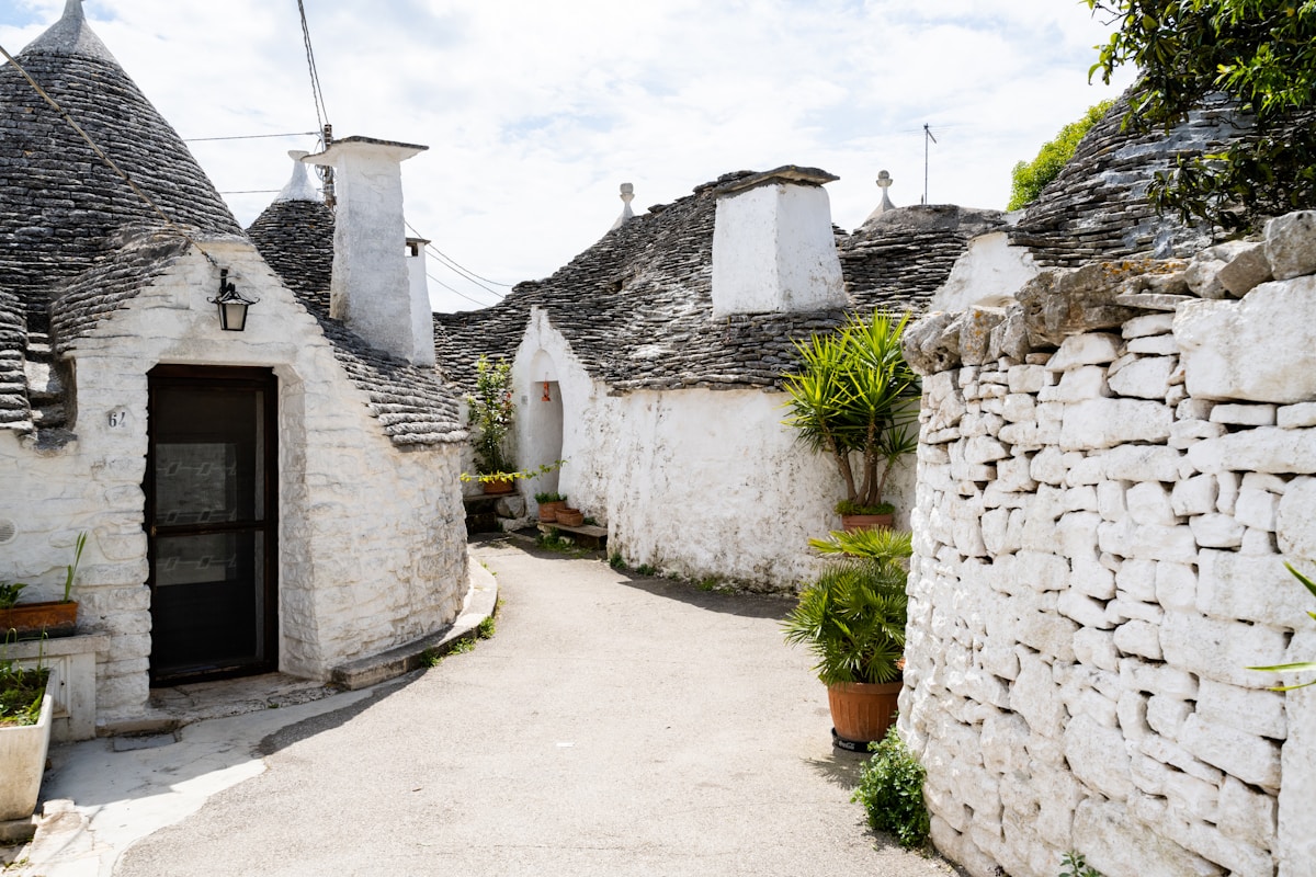 Traditional white trulli houses, Alberobello, Puglia, Italy
