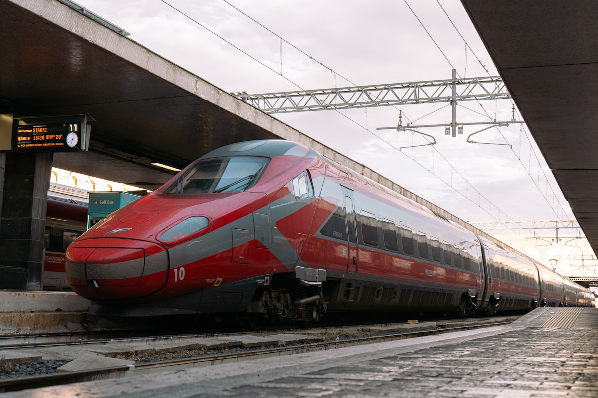 Frecciarossa high-speed train at Roma Termini station, Rome