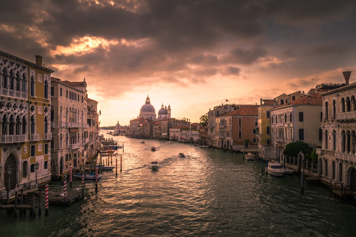 Water near buildings in Venice, Italy